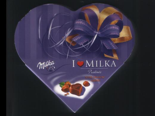 I love Milka cuore con nome